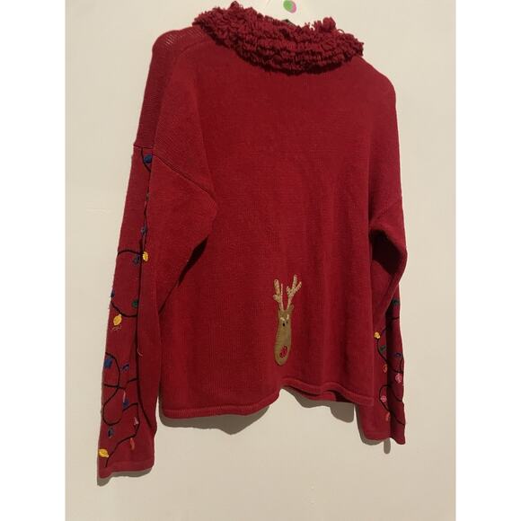 Ugly Christmas Reindeer‎ & Lights Large Red - Picture 9 of 10